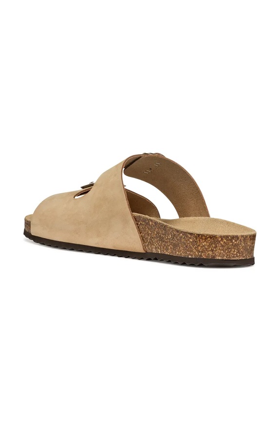 Geox klapki zamszowe D BRIONIA brązowy D35LSL00032C6738