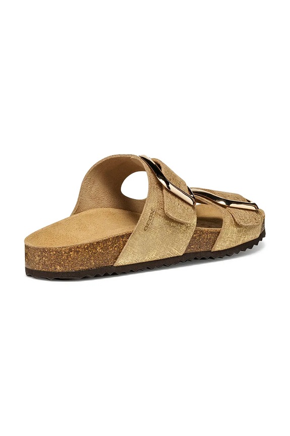 Obuv Semišové šľapky Geox D BRIONIA R D45Y3B00077C2012 zlatá