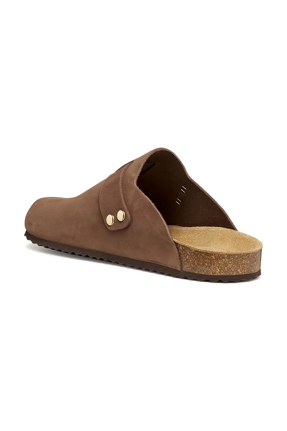 Geox klapki mules damskie nubukowe D BRIONIA brązowy D65LSA00032C6003