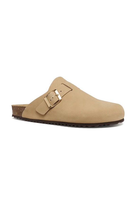 Geox klapki mules damskie nubukowe D BRIONIA D65LSA00032C6738 beżowy SS26