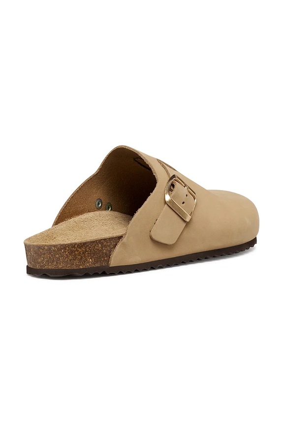Obuwie Geox klapki mules damskie nubukowe D BRIONIA D65LSA00032C6738 beżowy