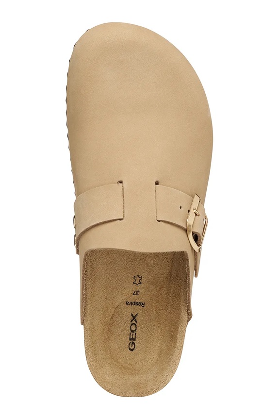 Geox klapki mules damskie nubukowe D BRIONIA D65LSA00032C6738 beżowy
