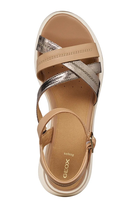 Geox sandały z odkrytą piętą damskie D ELOWYNNE D650JA0CD54C5252 brązowy