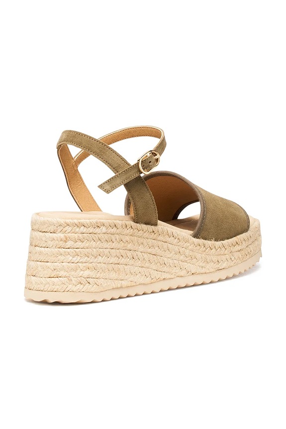 Încălțăminte Geox sandale espadrile de damă din piele D ALEMERIA D651KB02211C3016 verde