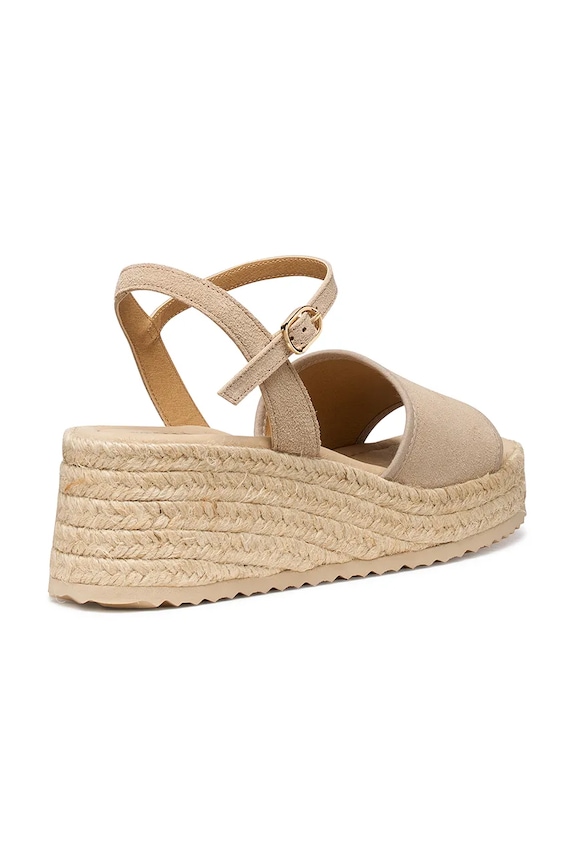 Obuća Geox espadrile s klinastom potpeticom za žene kožne D ALEMERIA D651KB02211C6738 bež