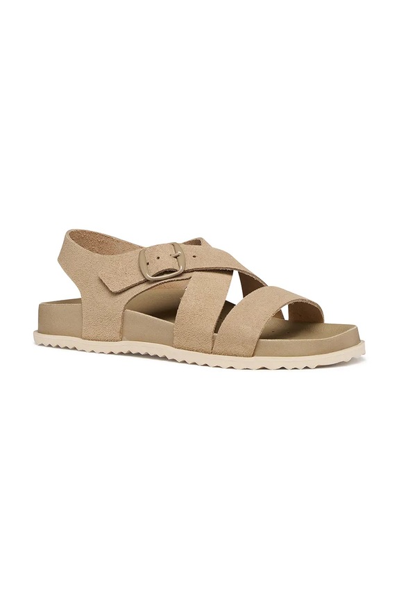 Geox sandale s otvorenom petom za žene kožne D SANDYBETT D658RB00022C6738 bež SS26