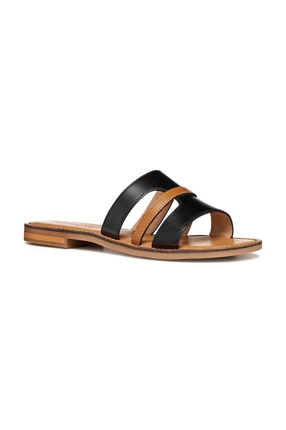 Kožené šľapky Geox D MADDALUSIAC D65YMP0001JC9262 čierna SS26