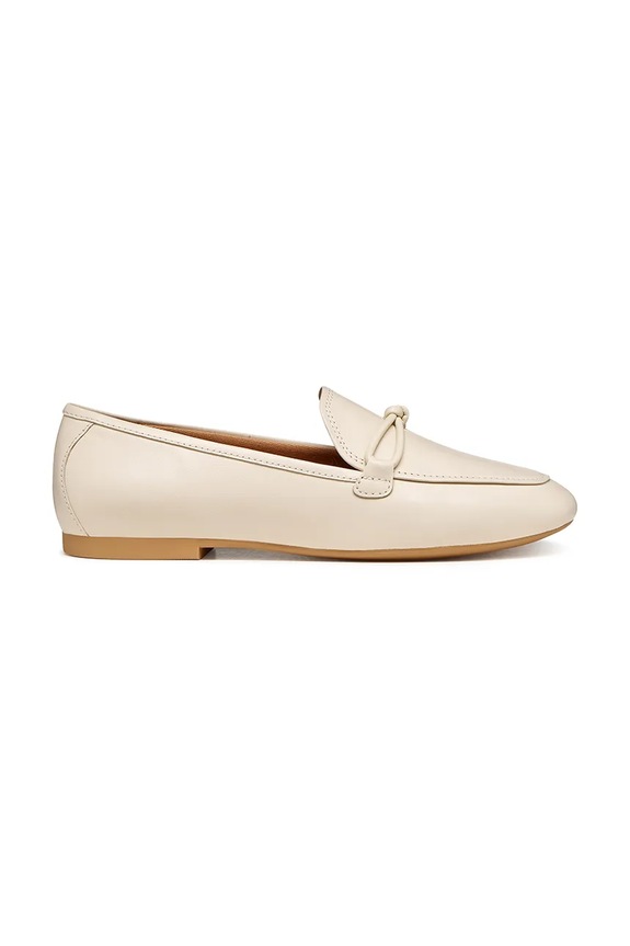 Geox mocassini in pelle NEWPALMARIA pelle fiore beige D654JD000TUC1122