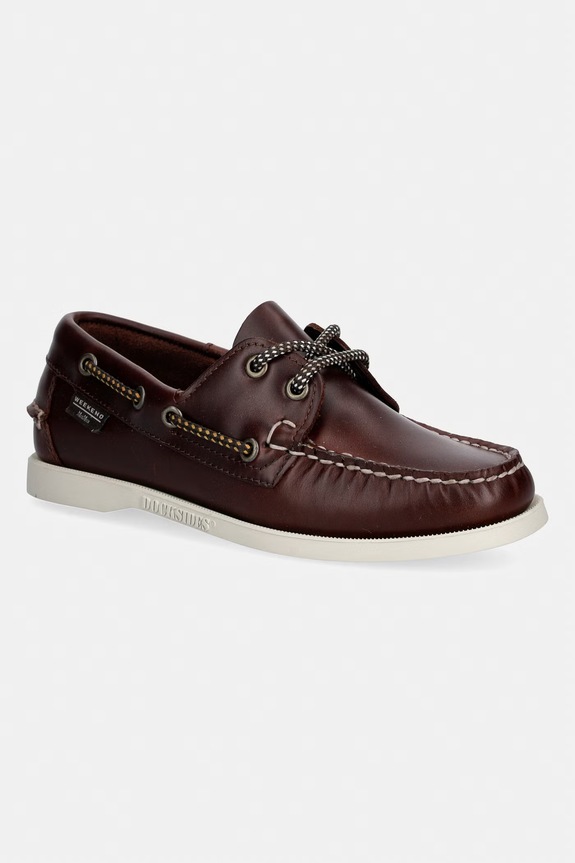 Kožené polobotky Weekend Max Mara Wkadockside2 přírodní kůže hnědá 2615521034600.BROWN
