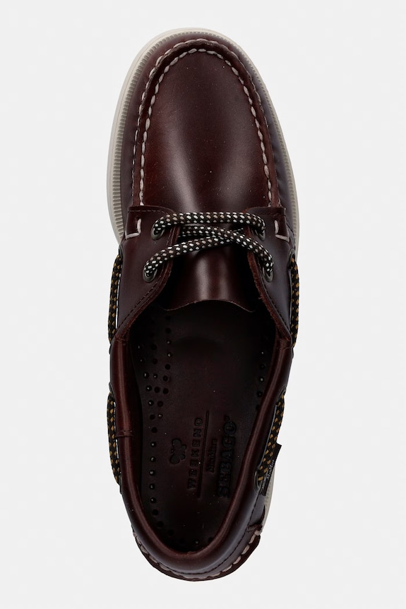 Kožené polobotky Weekend Max Mara Wkadockside2 hnědá 2615521034600.BROWN