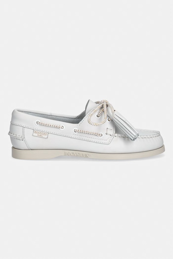Kožené mokasíny Weekend Max Mara Wkadockside2 2615521034600.WHITE bílá SS26