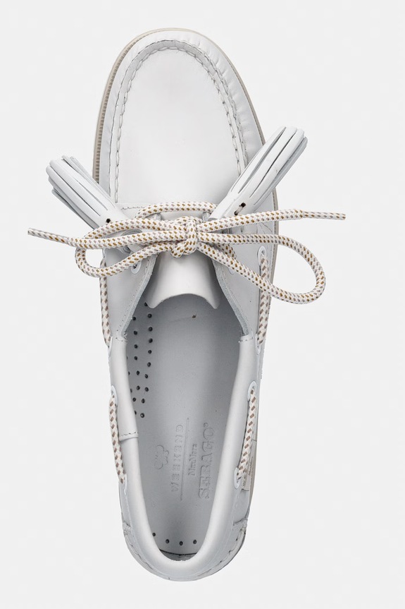 Kožené mokasíny Weekend Max Mara Wkadockside2 bílá 2615521034600.WHITE