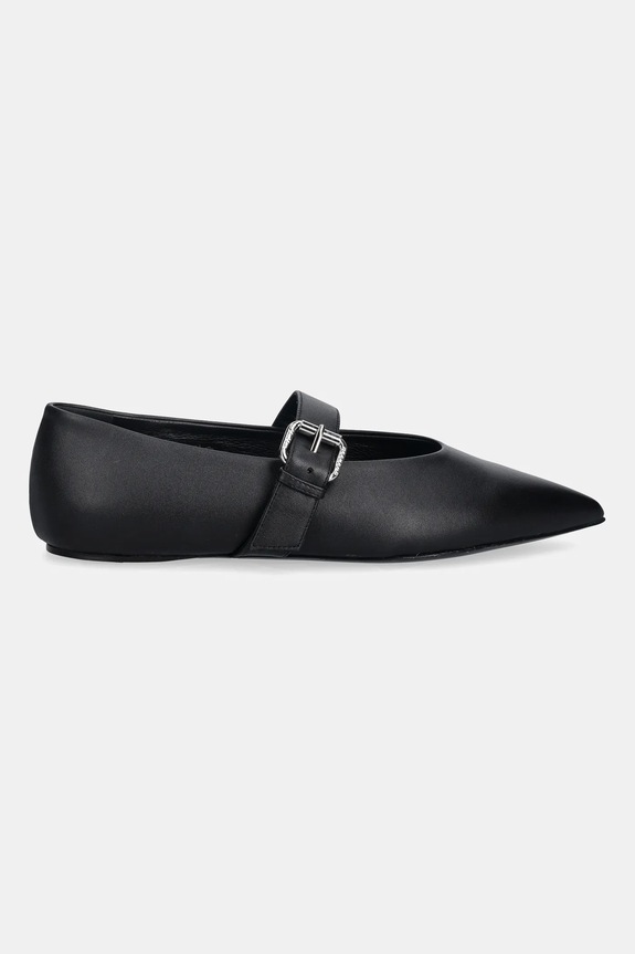 Weekend Max Mara baleriny skórzane Wkagel 2615521054600.BLACK czarny SS26