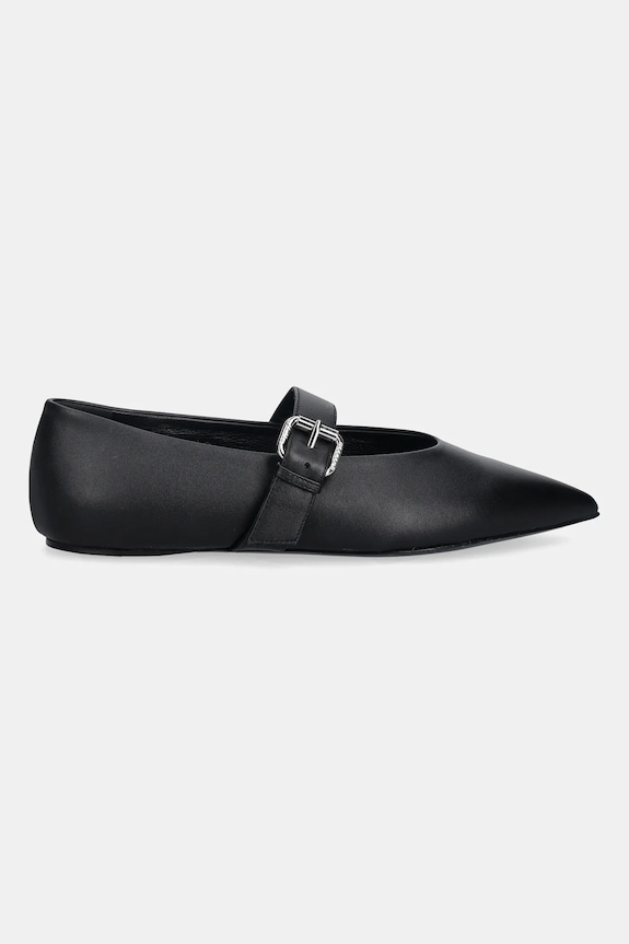 Weekend Max Mara baleriny skórzane Wkagel 2615521054600.BLACK czarny SS26