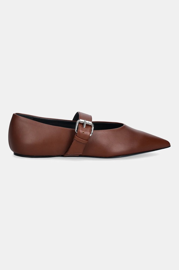 Weekend Max Mara ballerine in pelle Wkagel 2615521054600.RBROWN marrone SS26