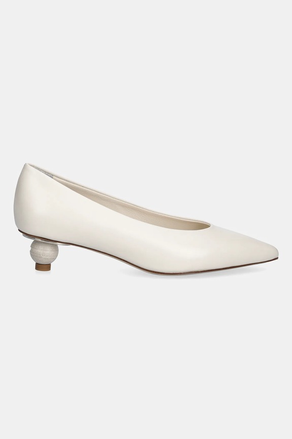Weekend Max Mara czółenka skórzane Wkabacini 2615521134600.IVORY beżowy SS26