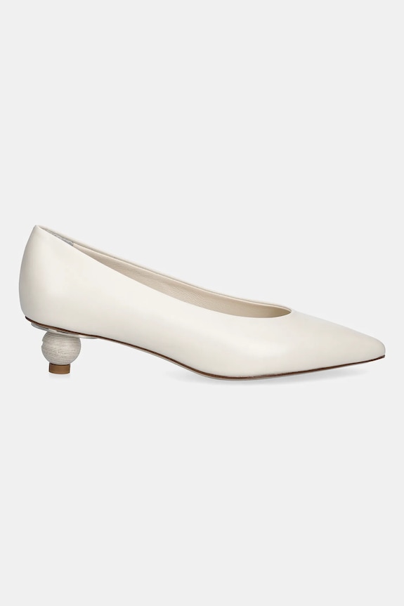 Weekend Max Mara czółenka skórzane Wkabacini 2615521134600.IVORY beżowy SS26