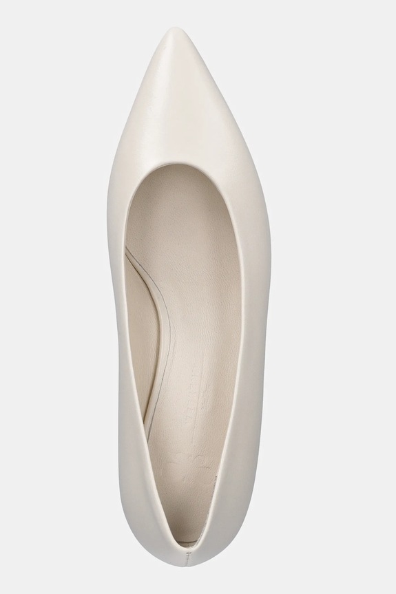 Weekend Max Mara czółenka skórzane Wkabacini beżowy 2615521134600.IVORY