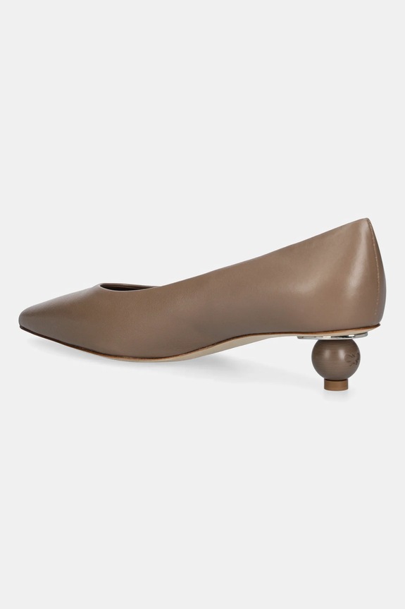 Obuv Kožené lodičky Weekend Max Mara Wkabacini 2615521134600.MUD hnedá