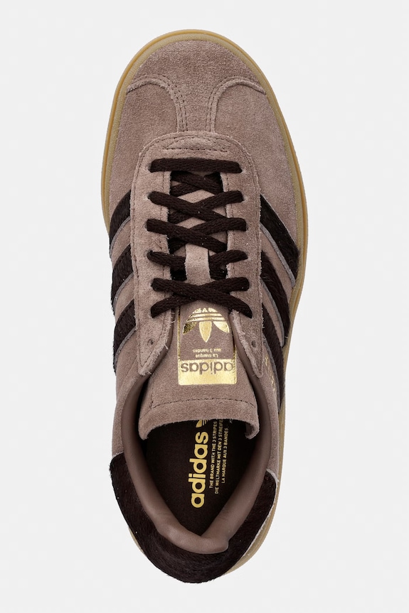 adidas Originals Gazelle Bold sneakersy damskie zamszowe brązowy IH4202