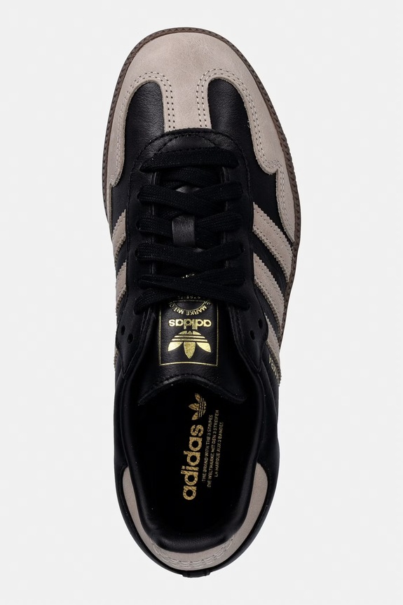 Kožne tenisice adidas Originals Samba Og crna KJ0995