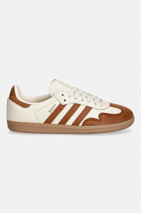 Kožne tenisice adidas Originals Samba Og KJ0996 bež SS26