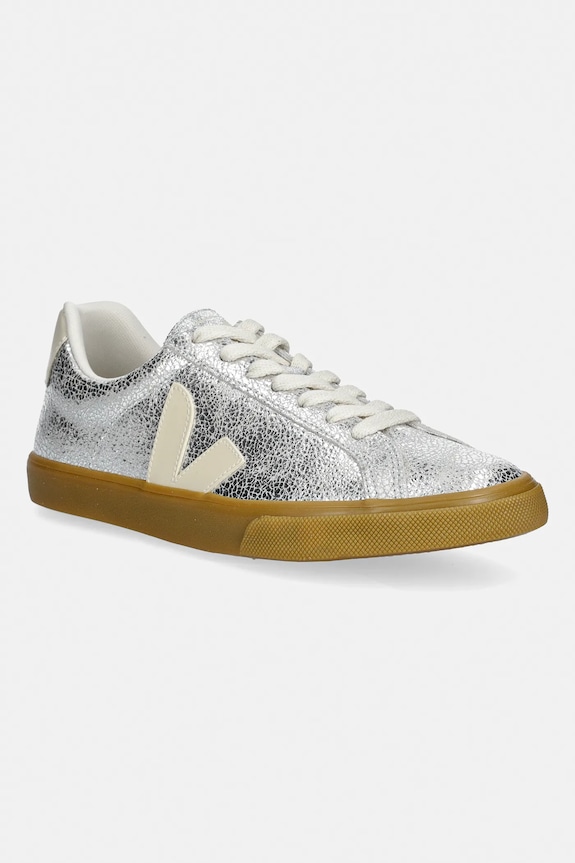 Veja sneakersy skórzane ESPLAR LOGO SUEDE niska srebrny EO0321465A