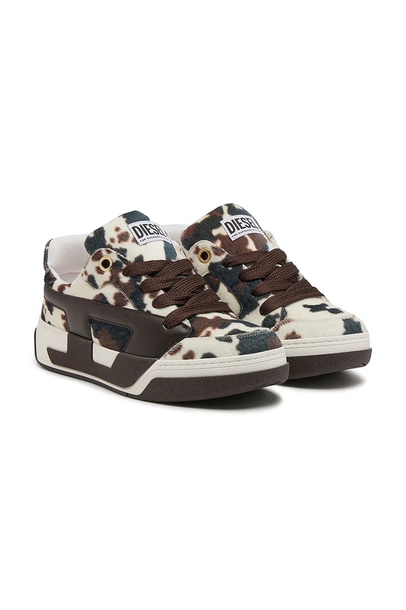 Diesel S-D-Ollie Low W sneakers γυναικεία δερμάτινα Y03795.P7485.H4788 καφέ SS26