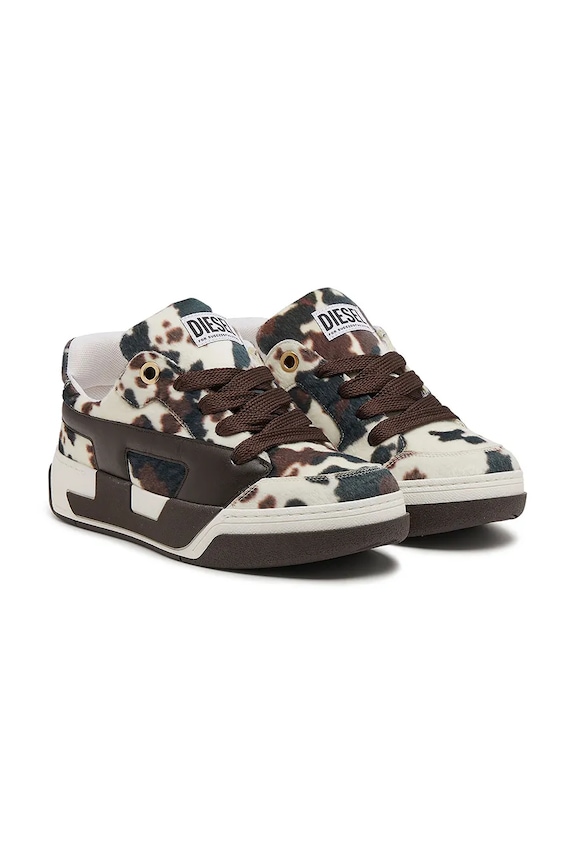Diesel S-D-Ollie Low W sneakers γυναικεία δερμάτινα Y03795.P7485.H4788 καφέ SS26