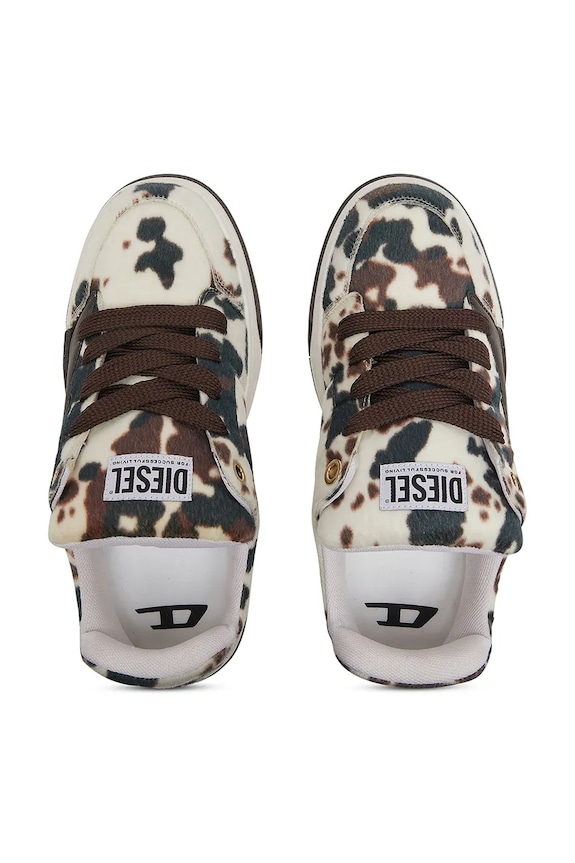 Diesel S-D-Ollie Low W sneakers γυναικεία δερμάτινα καφέ Y03795.P7485.H4788