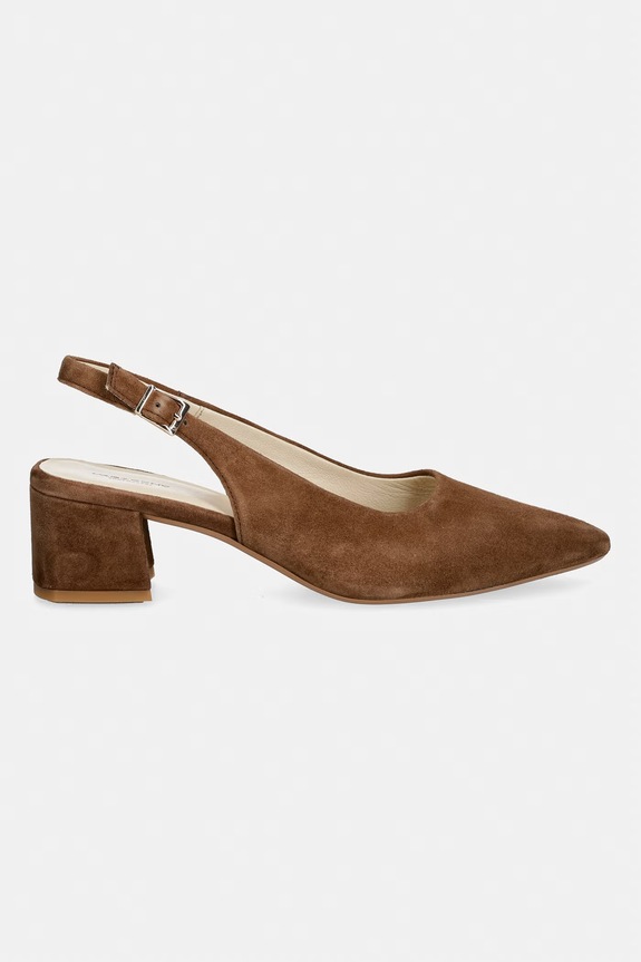 Vagabond Shoemakers czółenka z odkrytą piętą nubukowe MARTA 5928.140.89 brązowy SS26