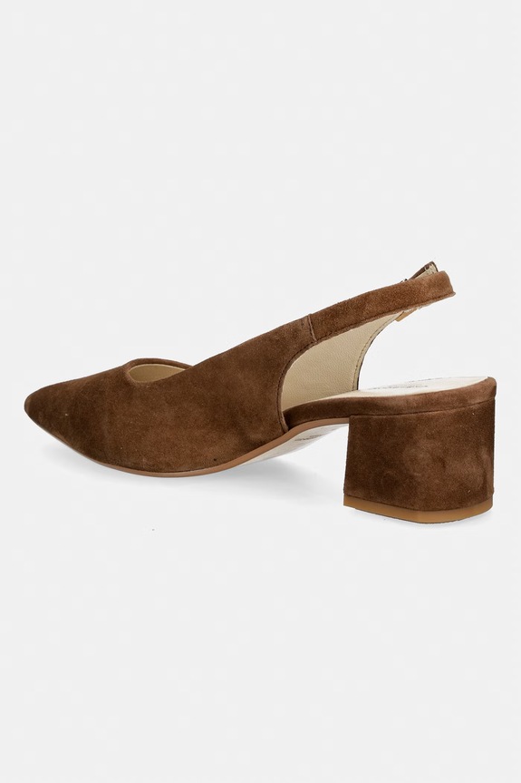 Obuwie Vagabond Shoemakers czółenka z odkrytą piętą nubukowe MARTA 5928.140.89 brązowy