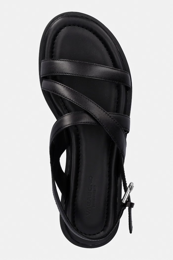 Vagabond Shoemakers sandali z ravnim podplatom ženski usnjeni ZAIDA črna 6109.201.20