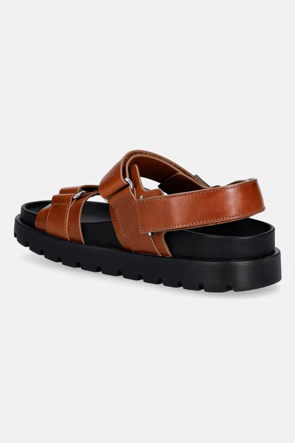 Obuća Tory Burch sandale za žene od kože Mellow Sport Sandal 179589.248 smeđa