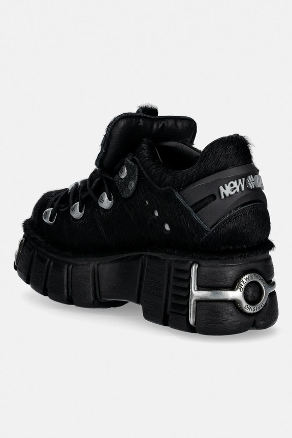 Obuv Semišové tenisky New Rock PELO NEGRO, TOWER NEGRO ACERO + lateral + p M.120N.C79 čierna