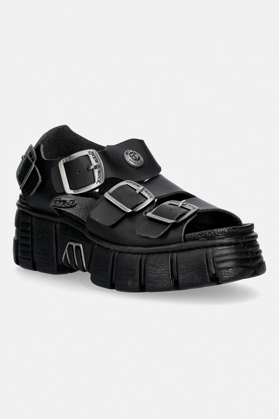 Сандалі New Rock VEGAN NEGRO GRUESO, TOWER CASCO NEGRO LAT 5-8 см чорний M.BIOS137.V2