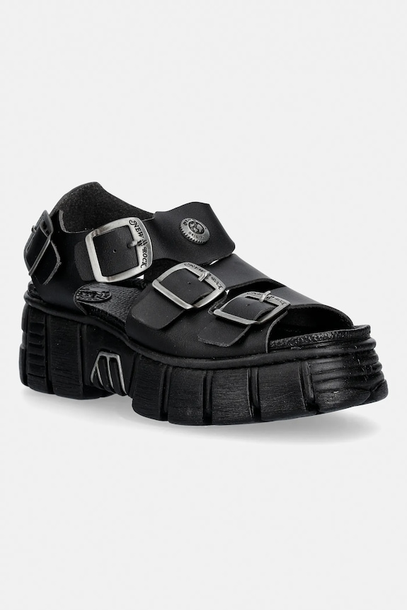 Сандалі New Rock VEGAN NEGRO GRUESO, TOWER CASCO NEGRO LAT 5-8 см чорний M.BIOS137.V2