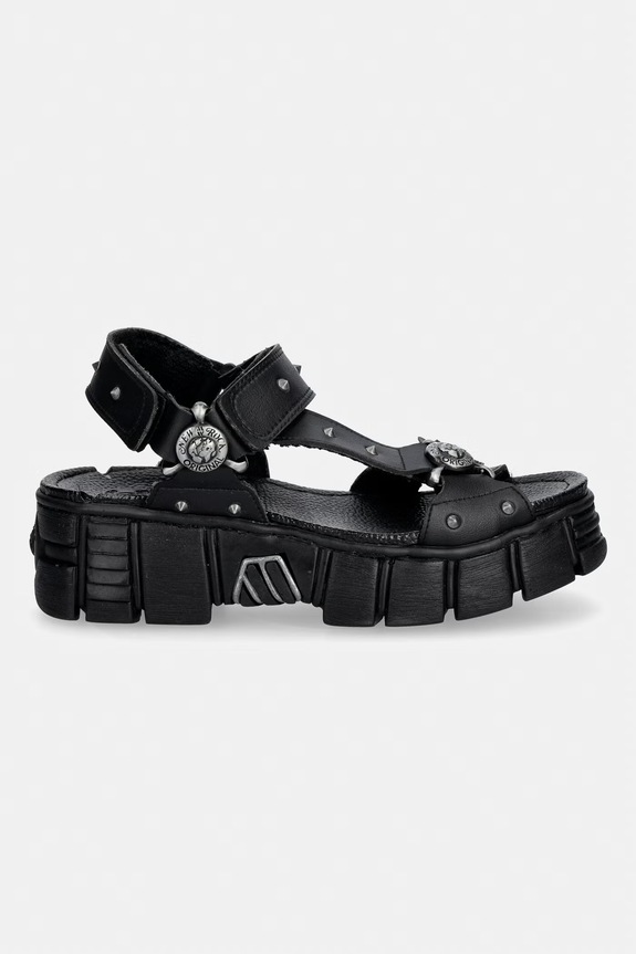 New Rock VEGAN NEGRO, TOWER CASCO NEGRO LATERAL sandali sulla banchina da donna M.BIOS120.V1 nero SS26
