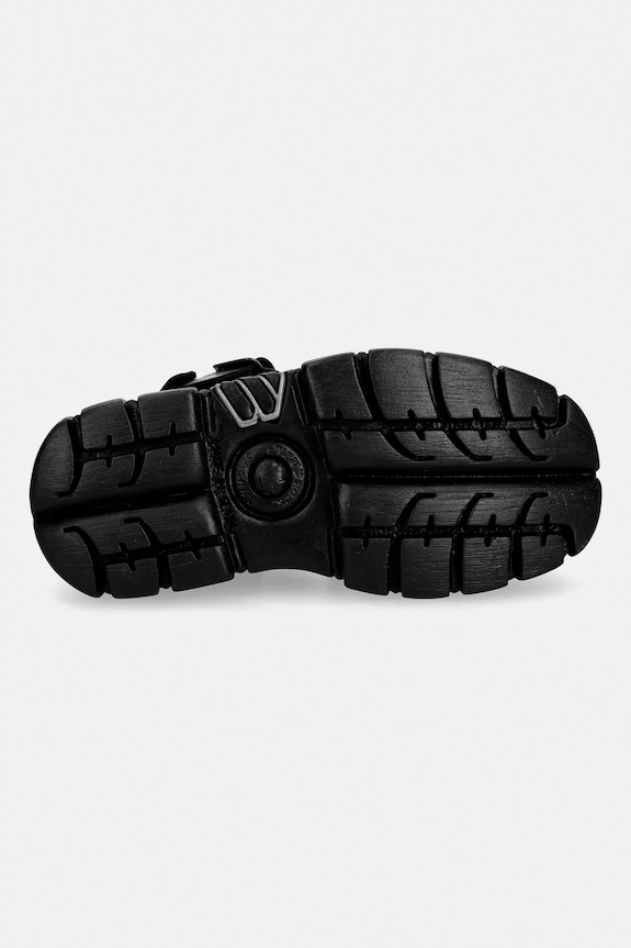 Шкіряні сандалі New Rock TANK LEATHER BLACK, TOWER NEGRO + LATER M.BIOS101SF.C1 чорний