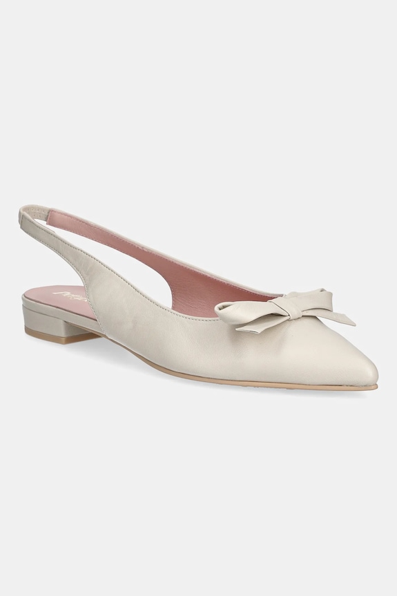 Δερμάτινες μπαλαρίνες Pretty Ballerinas Clementine ανοιχτή φτέρνα μπεζ 53068.002.9162