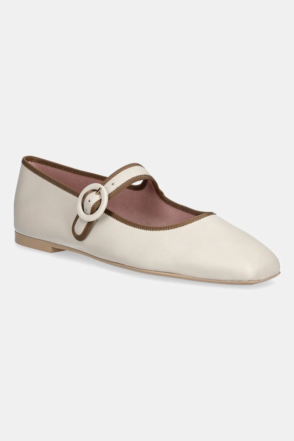 Δερμάτινες μπαλαρίνες Pretty Ballerinas Camille μπεζ 52655.013.9301