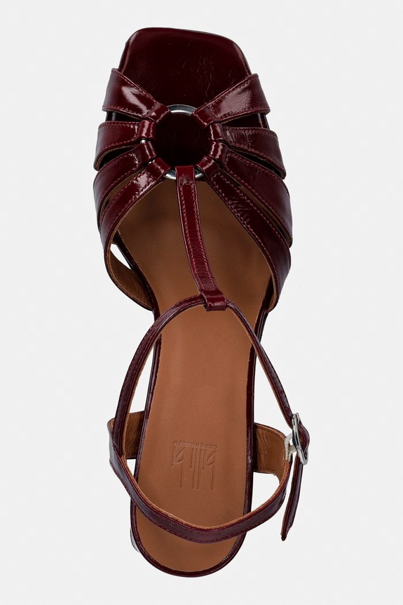 Billi Bi sandale cu toc din piele rosu A9756.268