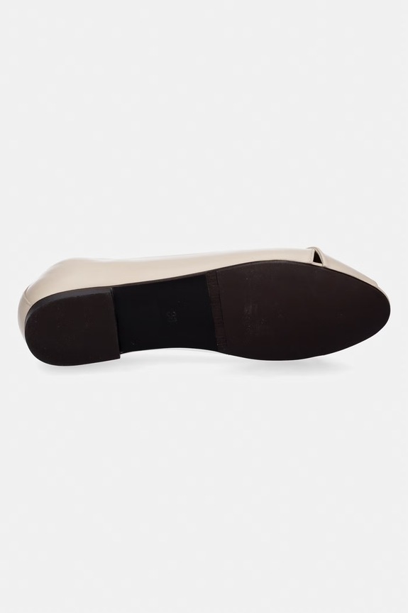 Billi Bi baleriny skórzane A9410.072 beżowy