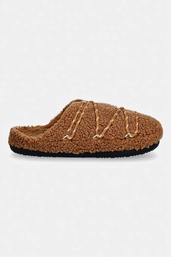 Παντόφλες Moon Boot MB TEDDY SLIPPER 80D2410040.M008 καφέ SS26