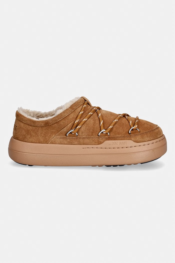 Moon Boot kapcie zamszowe MB PARK SLIPPER 80D2470210.M008 brązowy SS26