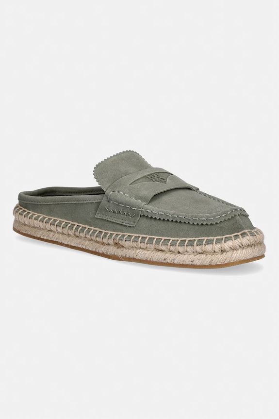 HUGO espadrile za žene od brušene kože Brinn zelena 50563734.337