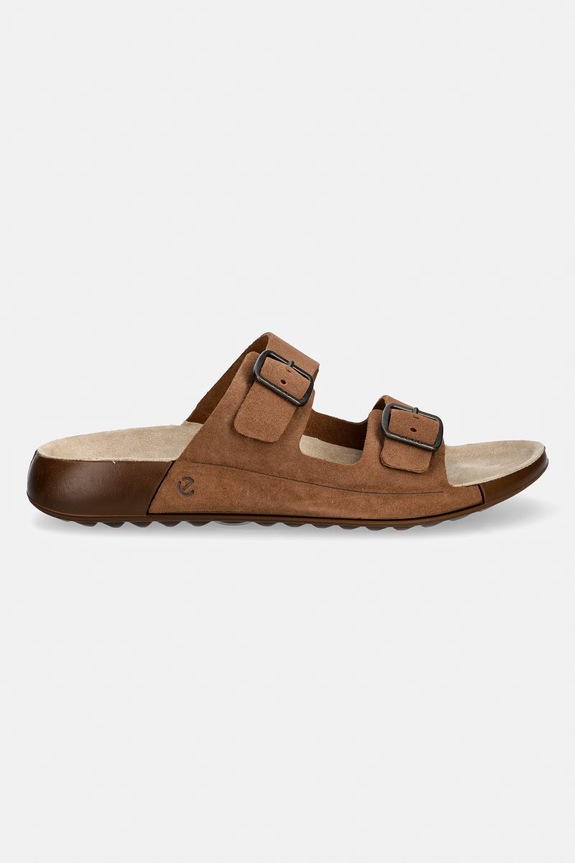 Semišové pantofle Ecco Cozmo W 206913.05034 hnědá SS26
