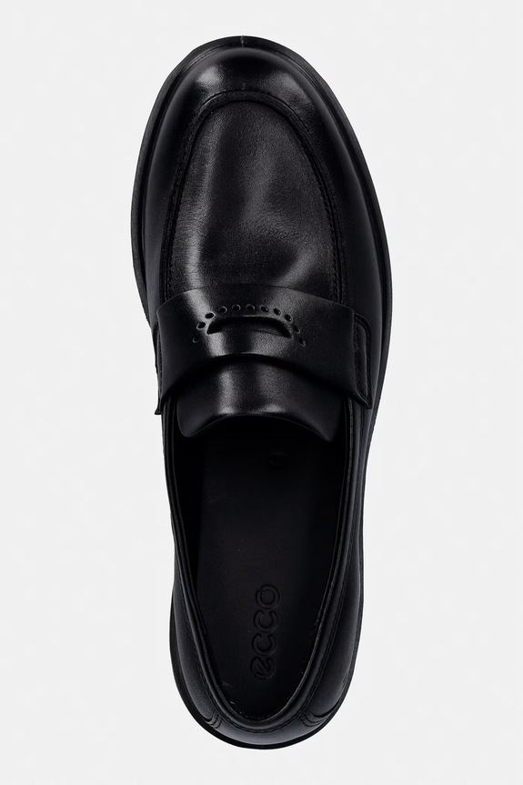 Ecco mocasini de piele Metropole Vienna negru 231333.01001