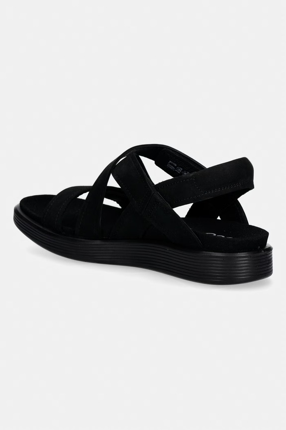 Încălțăminte Ecco sandale din piele întoarsă Soft Sandal W 238813.02001 negru