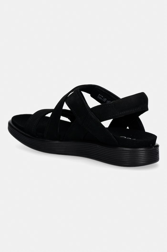 Încălțăminte Ecco sandale din piele întoarsă Soft Sandal W 238813.02001 negru